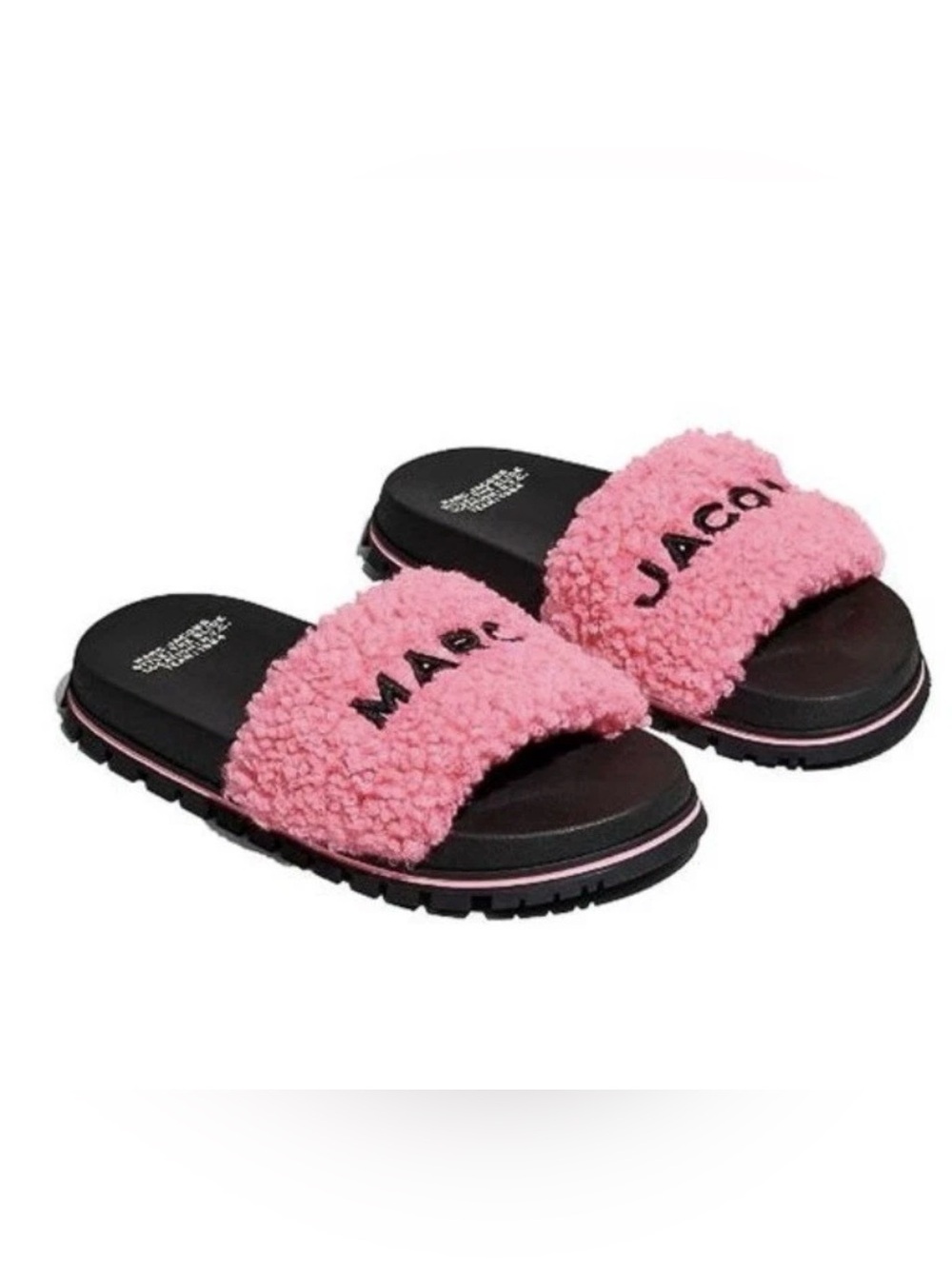MARC JACOBS Pink Sherpa Slide Sandals Marc Jacobs Sandals US 9EU 39 M9002400 - Picture 3 of 5